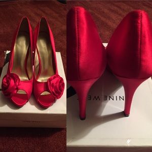 Red Satin Shoes
